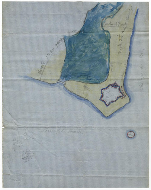 Fort Monroe Chart circa 1861