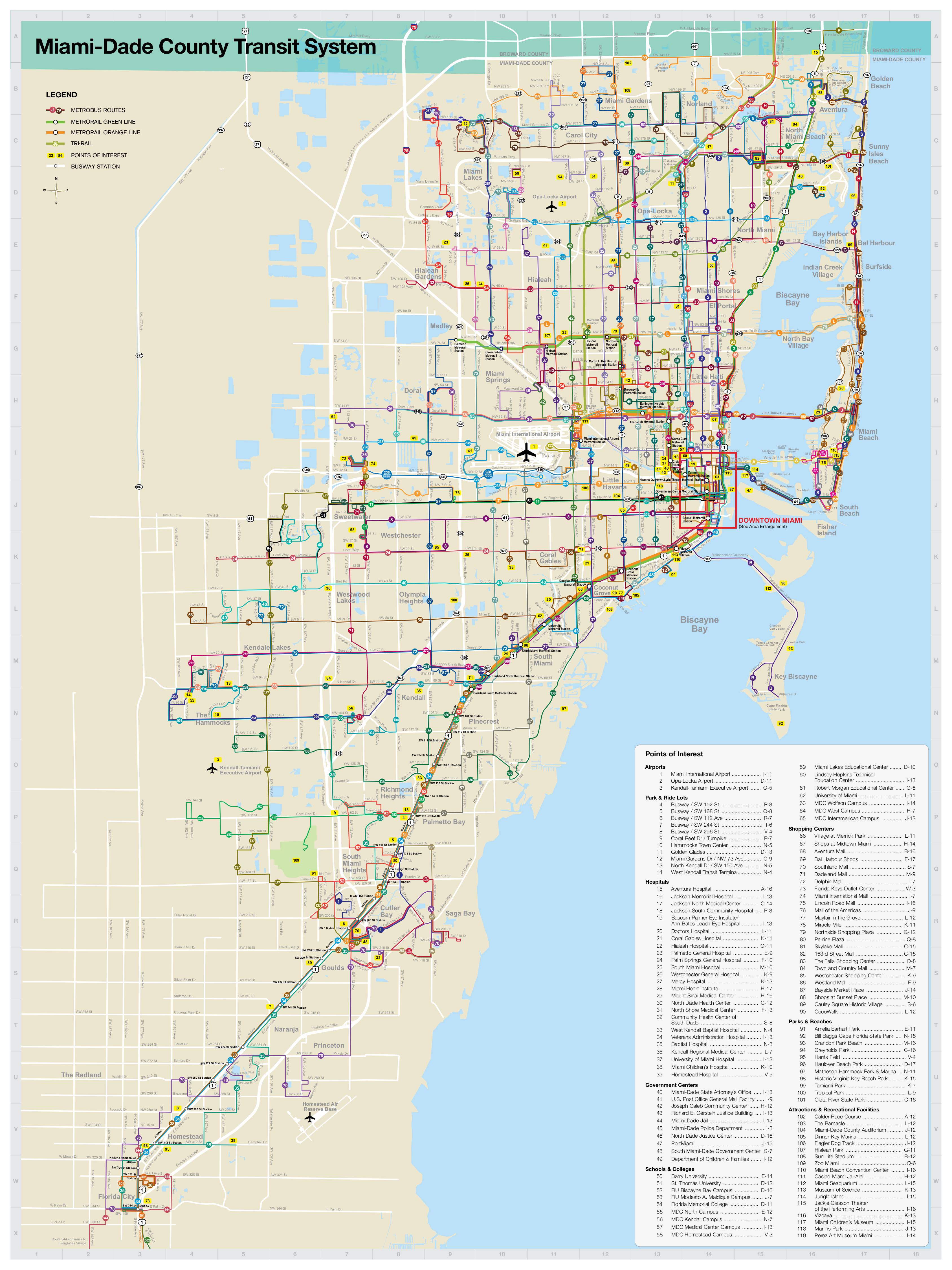 information about "miami dade transit system map" on
